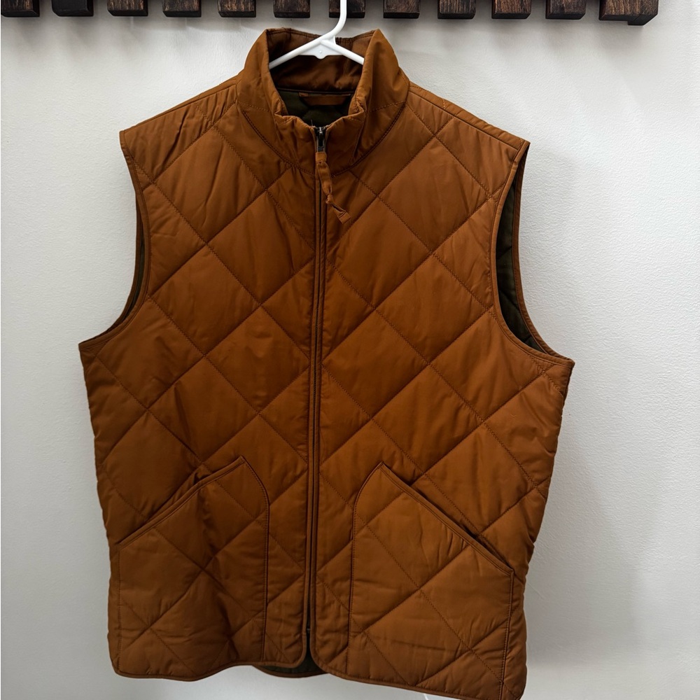 J. Crew Men's Quilted Tan Vest